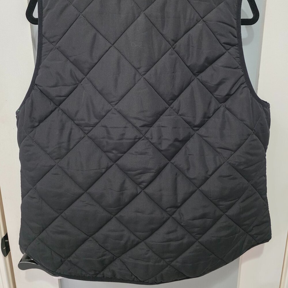 J.Crew Black Quilted Vest Women’s XL Zip Front Lightweight Outerwear - Picture 7 of 7